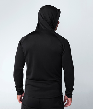 Born Tough Momentum Side-Pocket Drawstrings Black Athletic Hoodie for Men