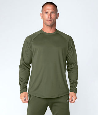 Born Tough Momentum Long Sleeve Athletic T-Shirt For Men Military Green