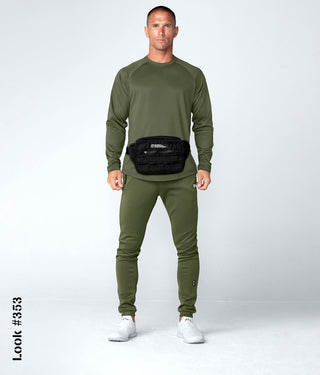 Born Tough Momentum Long Sleeve Athletic T-Shirt For Men Military Green