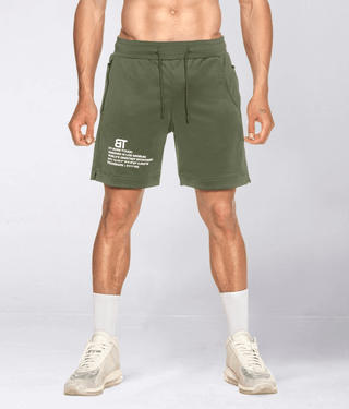 Born Tough Momentum 9" Athletic Shorts for Men Military Green