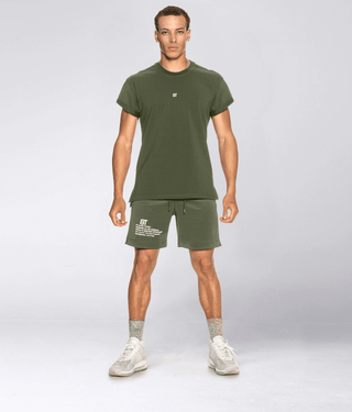Born Tough Momentum 9" Athletic Shorts for Men Military Green