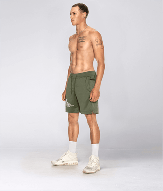 Born Tough Momentum 9" Bodybuilding Shorts for Men Military Green