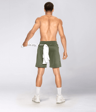 Born Tough Momentum 9" Running Shorts for Men Military Green