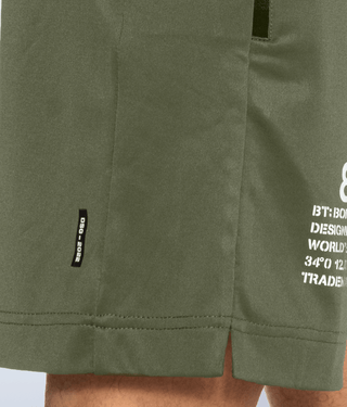 Born Tough Momentum 9" Crossfit Shorts for Men Military Green