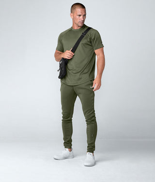 Born Tough Momentum Short Sleeve Athletic T-Shirt For Men Military Green