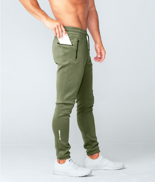 Born Tough Momentum Fitted Signature Athletic Jogger Pants For Men Military Green
