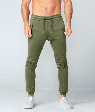 Born Tough Momentum Fitted Signature Running Jogger Pants For Men Military Green