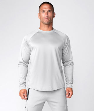 Born Tough Momentum Long Sleeve Running T-Shirt For Men Steel Gray