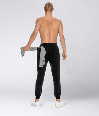 Born Tough Momentum Zipper Crossfit Jogger Pants For Men Black