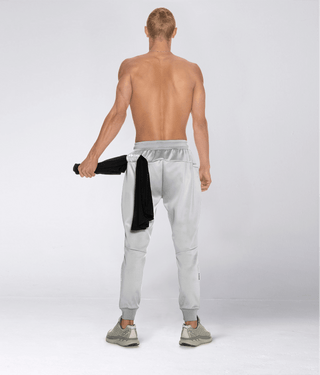 Born Tough Momentum Zipper Crossfit Jogger Pants For Men Grey