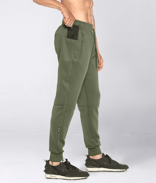 Born Tough Momentum Zipper Crossfit Jogger Pants For Men Military Green