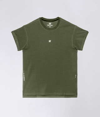 Born Tough Short Sleeve Back Roll Crossfit T-Shirt For Men Military Green