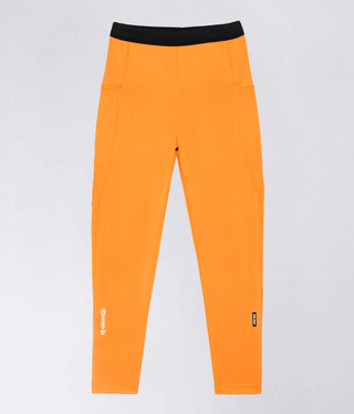 Born Tough Side Pockets Crossfit Compression Pants For Men Orange
