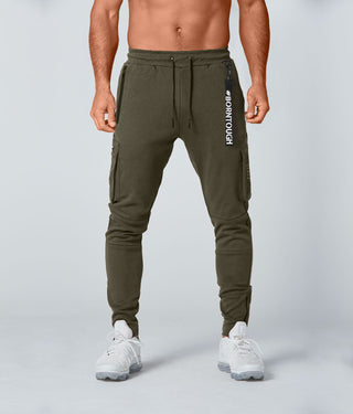2100 . Viscose Fitted Jogger - Military Green